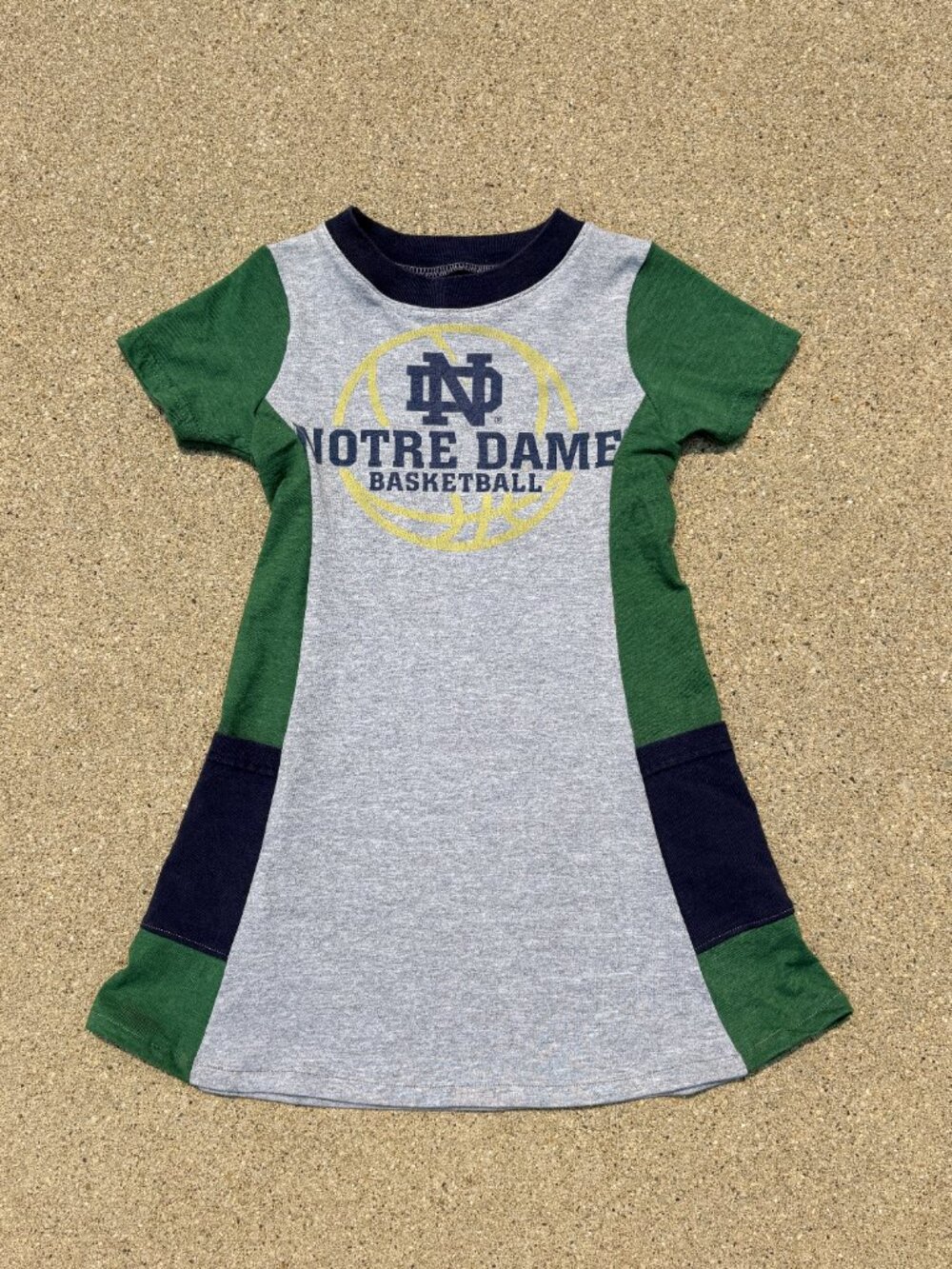 University of Notre Dame Fighting Irish Handmade toddler 3t tunic t- shirt dress